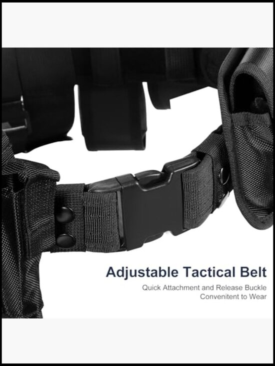 Adjustable Security Duty Belt with Holster Pouches for Law Enforcement main image 5